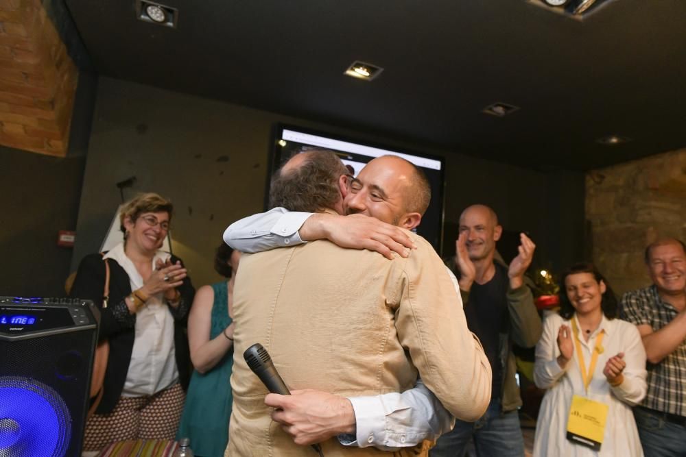 Celebració de Marc Aloy després de la victòria a l