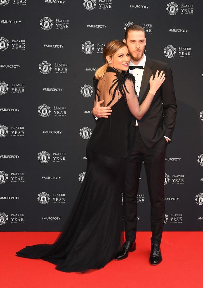 Edurne y David de Gea en los premios Manchester United