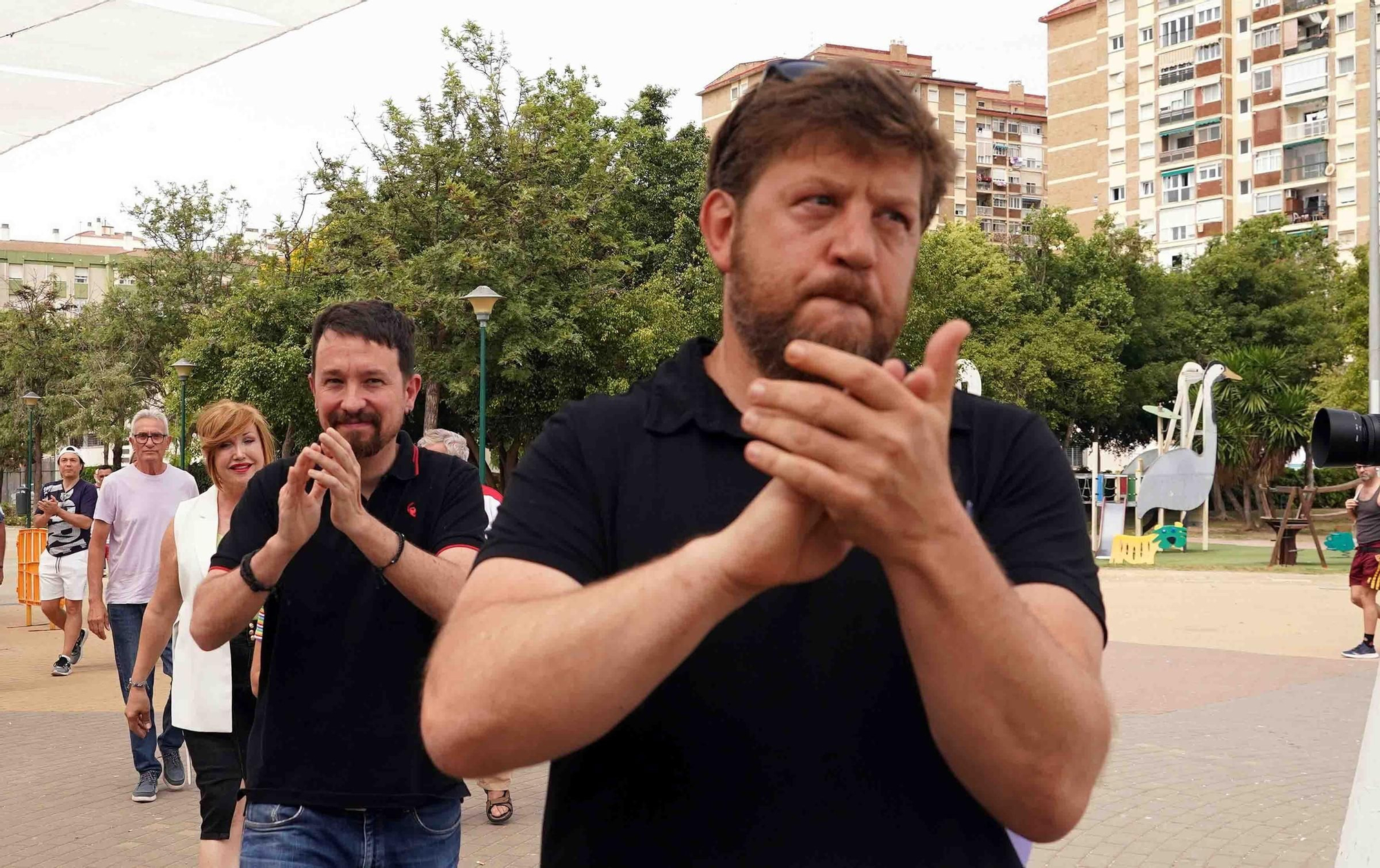 Mitin de Podemos, con Pablo Iglesias, en el Parque de Huelin 