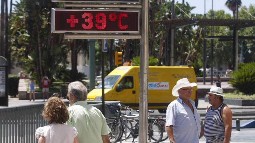 Altas temperaturas en un día de terral en Málaga.