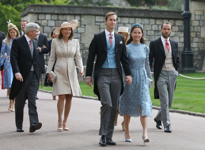 Pippa Middleton y James Matthews a su llegada a la boda de Lady Gabriella Windsor y Thomas Kingston