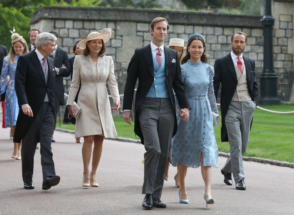 Pippa Middleton y James Matthews a su llegada a la boda de Lady Gabriella Windsor y Thomas Kingston