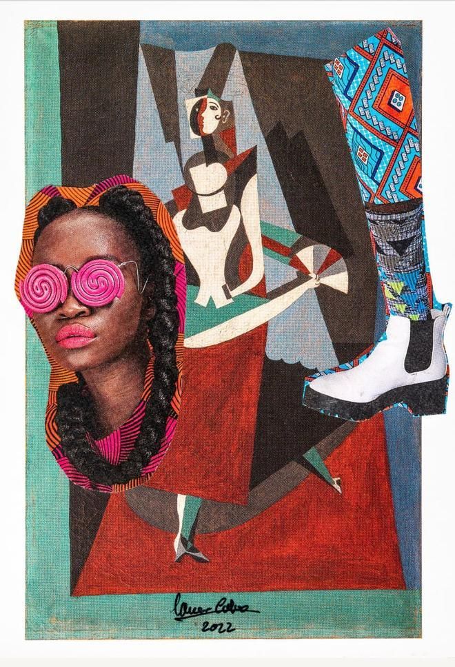 Una de las postales intervenidas por Carmen Calvo en su conjunto 'El tiempo que apasiona'.ARCHIVO MUSEO PICASSO