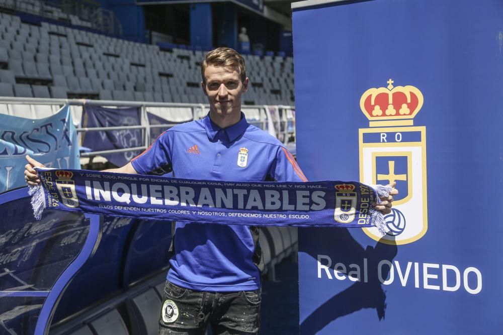 Presentación de Hidi, nuevo jugador del Real Oviedo