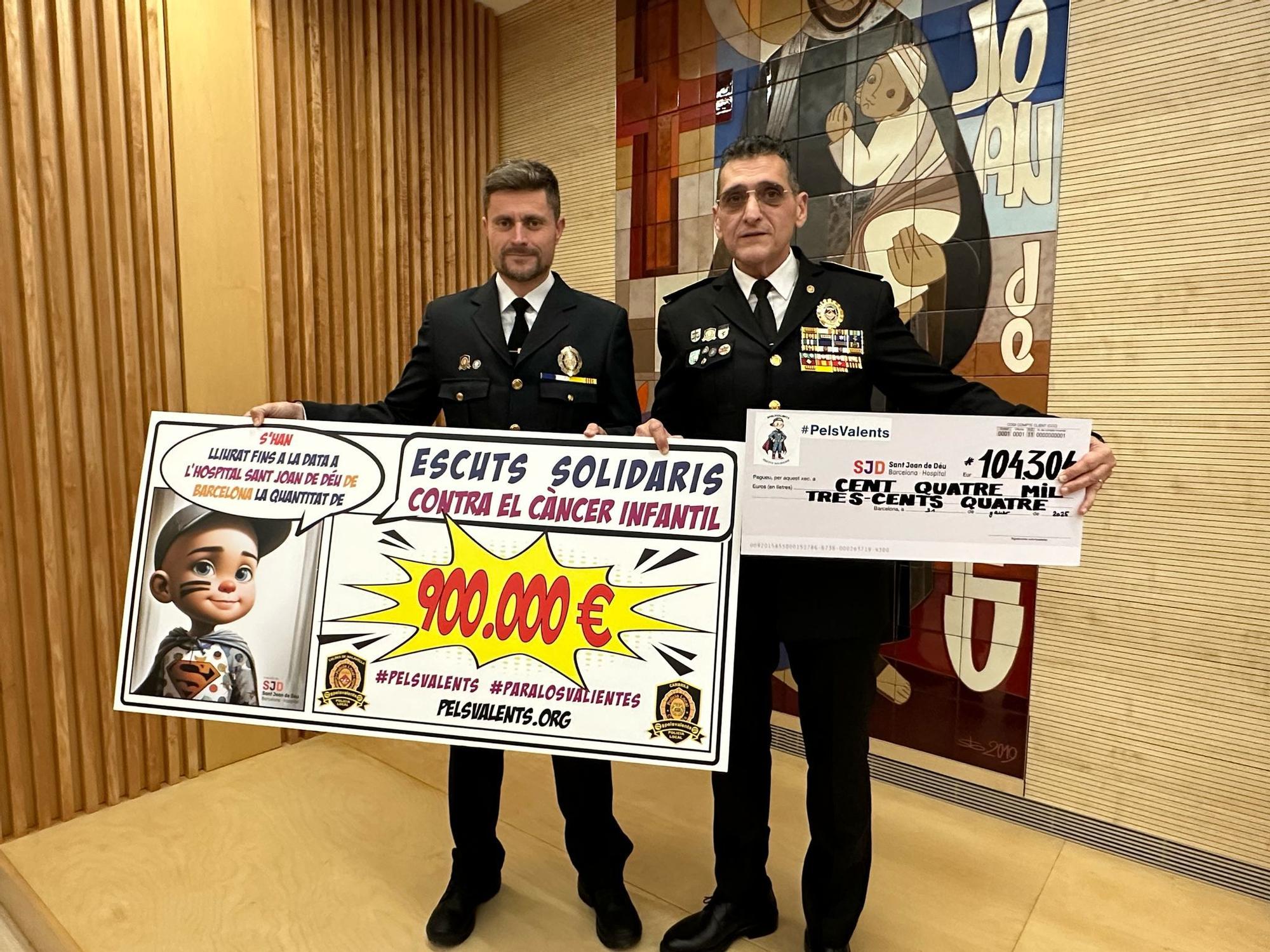 Recaudación de 900.000 euros de la campaña solidaria contra el cáncer infantil de las policías locales catalanas.
