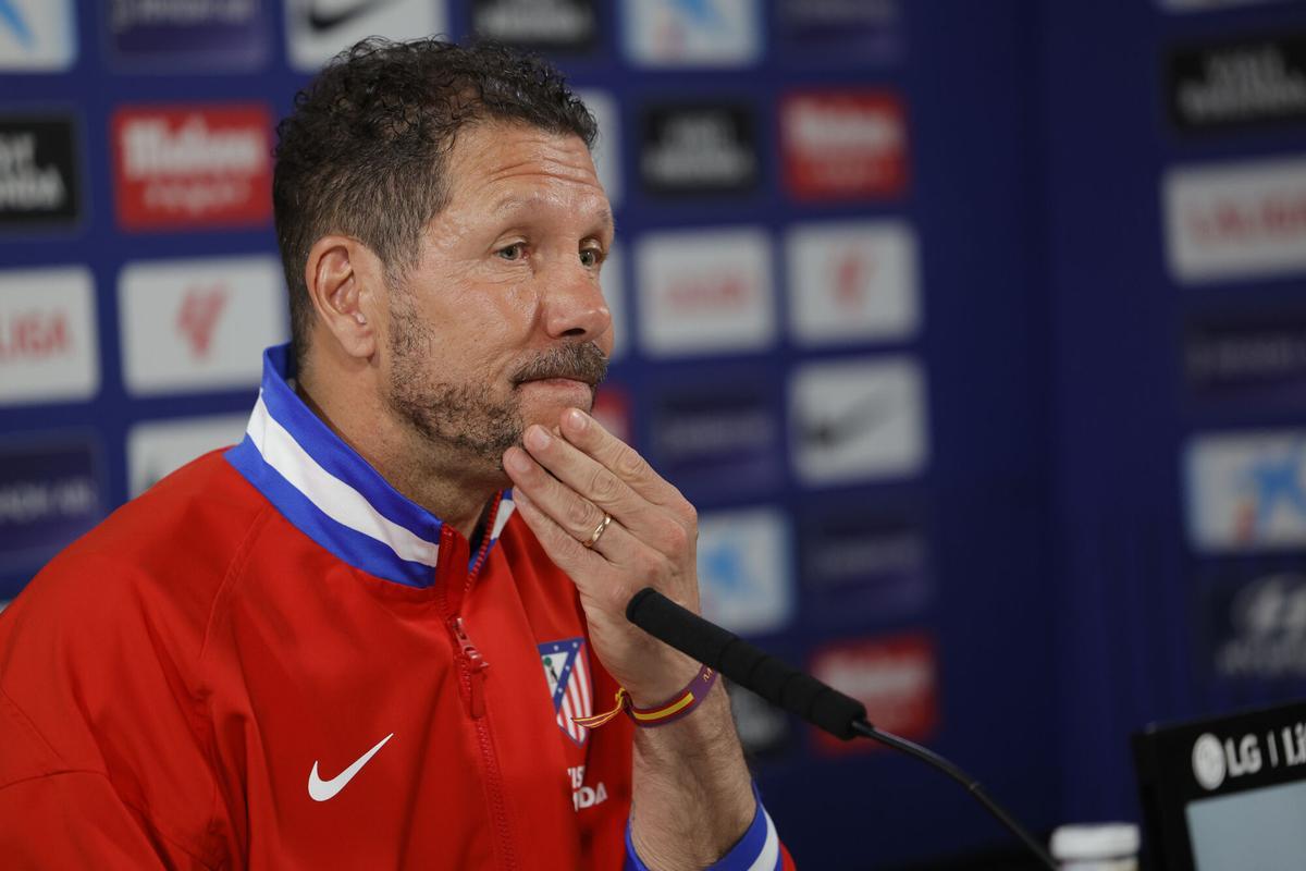 Simeone, en la previa del Sevilla-Atlético.