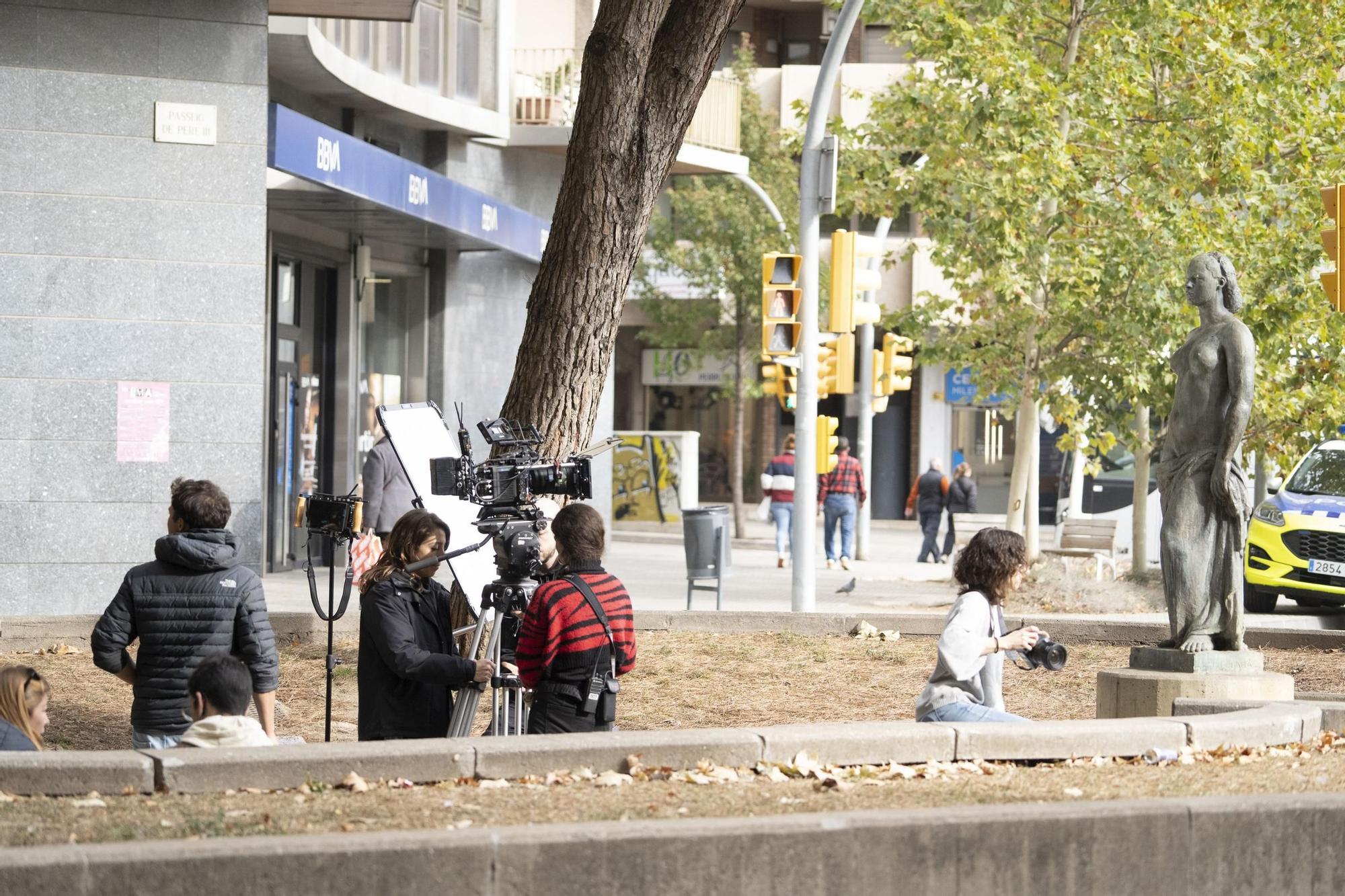 El rodatge de l'anunci dels Premis Gaudí a Manresa, en imatges