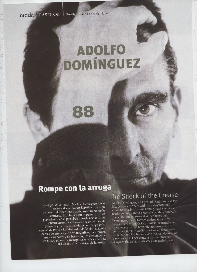 Adolfo Domínguez rompe con la arruga.