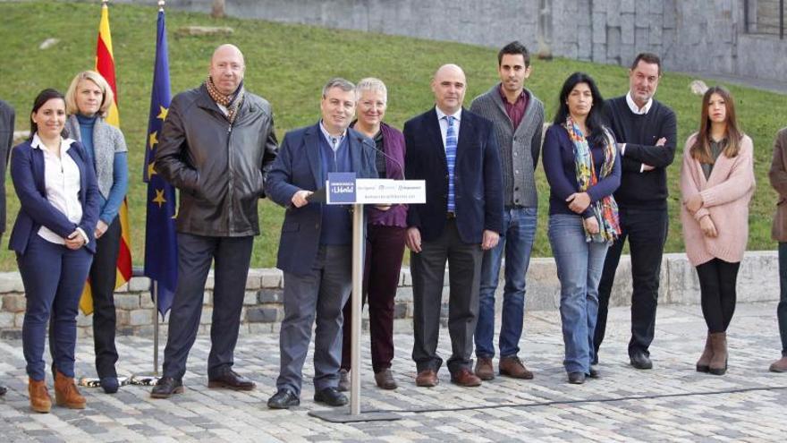 La candidatura, ahir als Jardins de la Infància de Girona