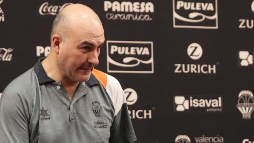 Jaume Ponsarnau, en la sala de prensa de La Fonteta.