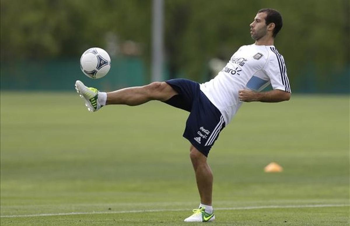 Javier Mascherano juga aquesta nit amb el combinat argentí.