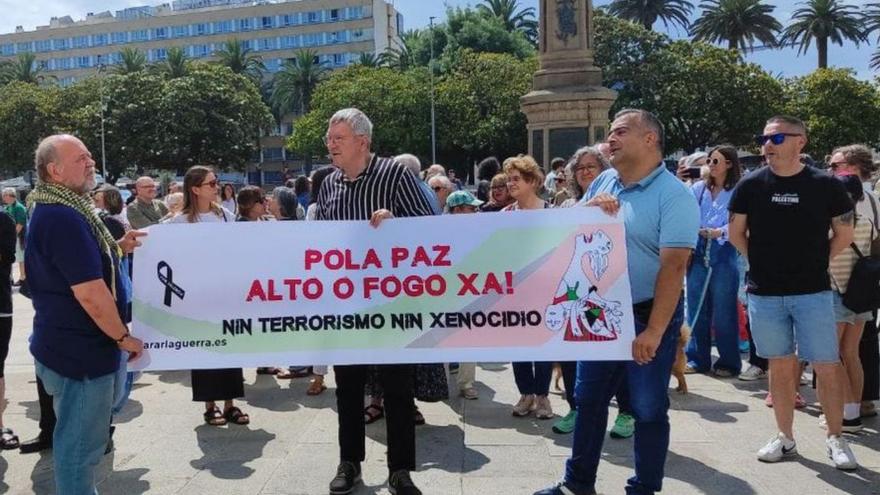 Concentraciones en A Coruña para pedir la paz en Gaza