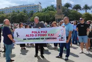 Concentraciones en A Coruña para pedir la paz en Gaza