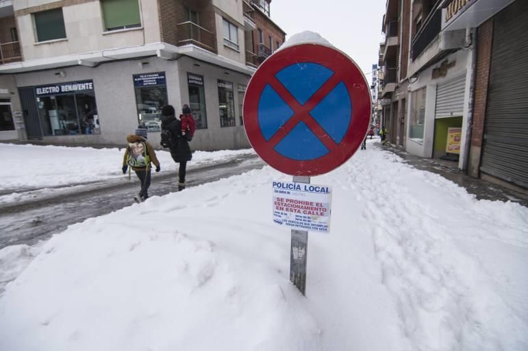 Así ha sido la nevada en Benavente.