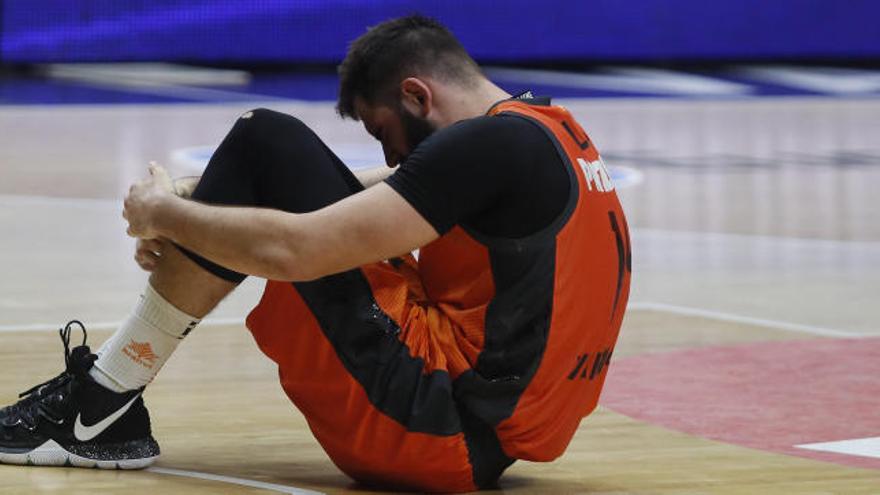 Bojan Dubljevic, tras su lesión en el partido del martes