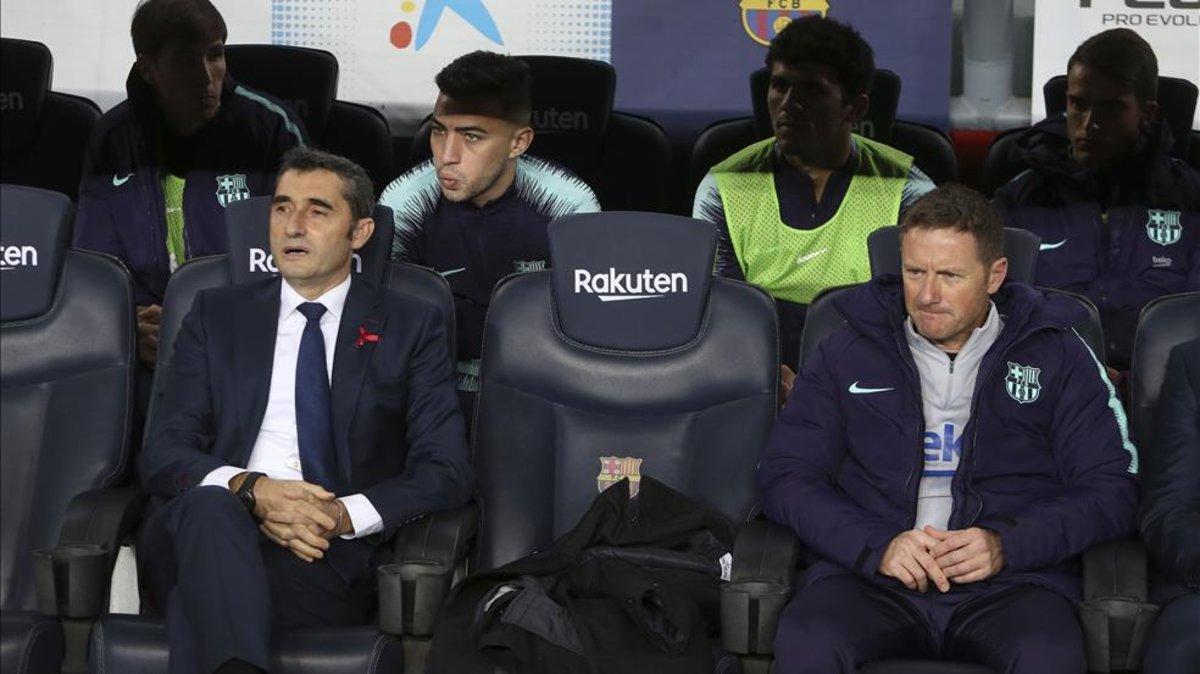 Valverde vio cómo el Camp Nou le dedicaba algunos pitos