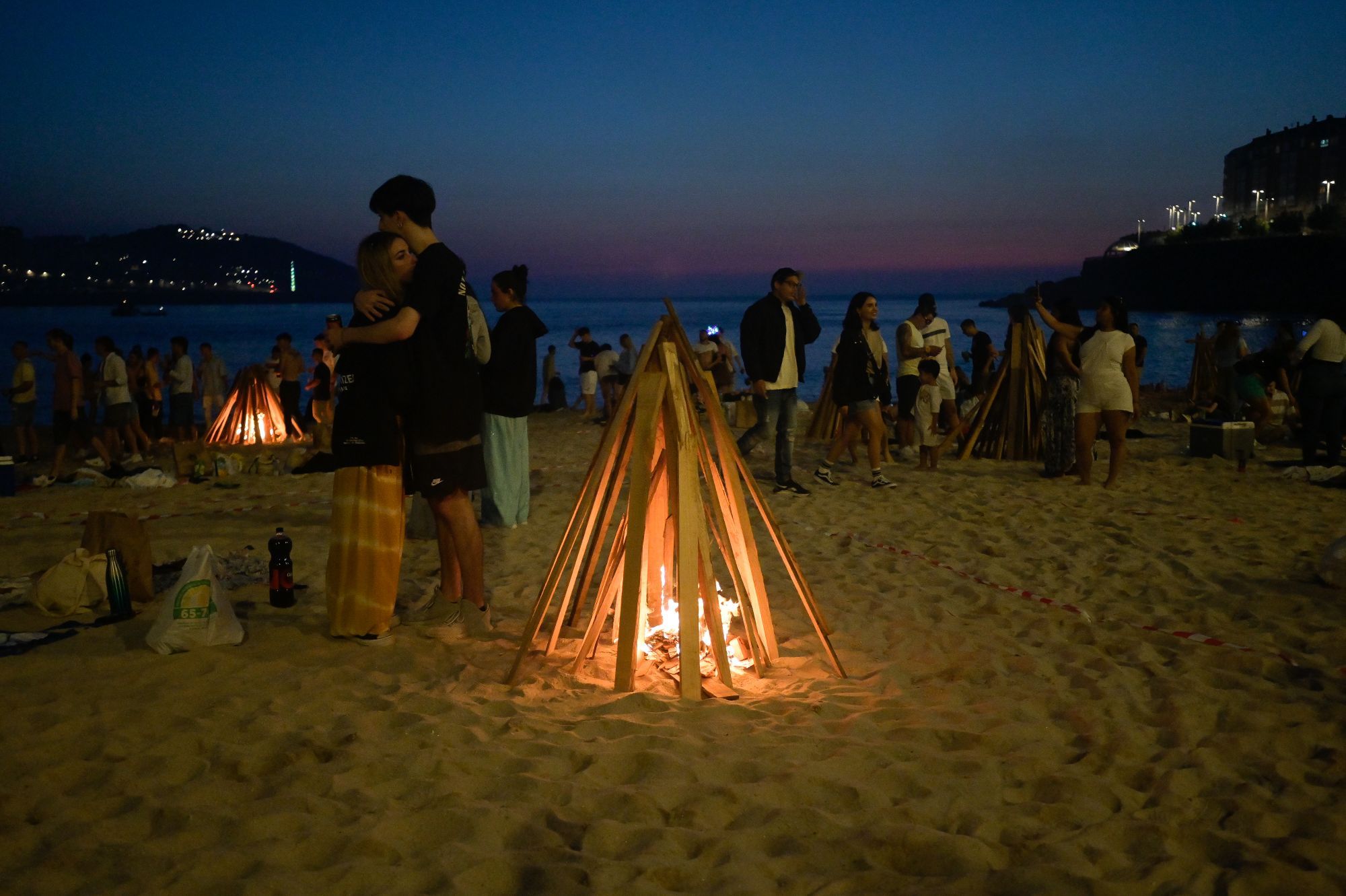 Noche mágica en un caluroso San Xoán en Galicia