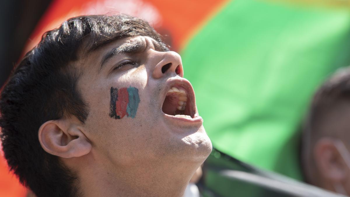 Manifestación contra los talibán en Atenas.