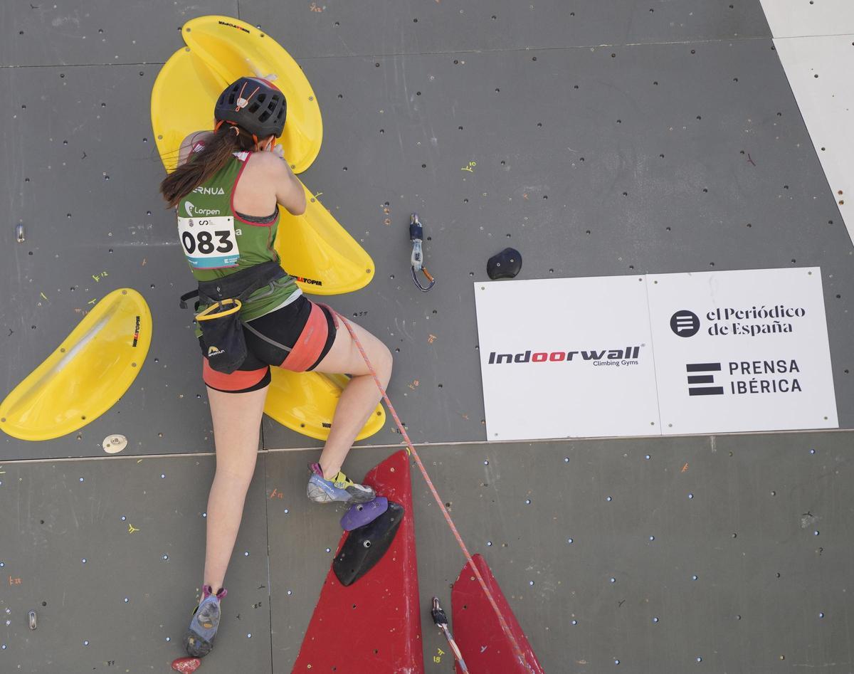 Los juveniles disputan la final de la Copa de Dificultad del Campeonato de España de Escalada.