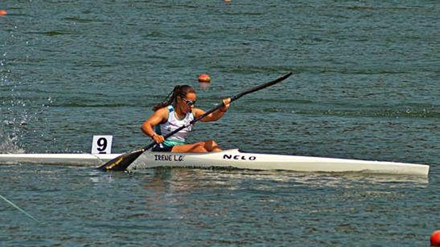 Irene Lata, en una prueba con el Ría de Betanzos.