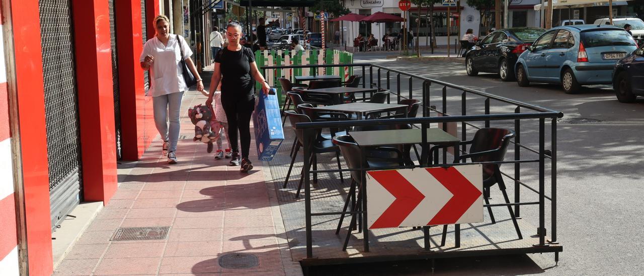 Terrazas en bares de Castelló.
