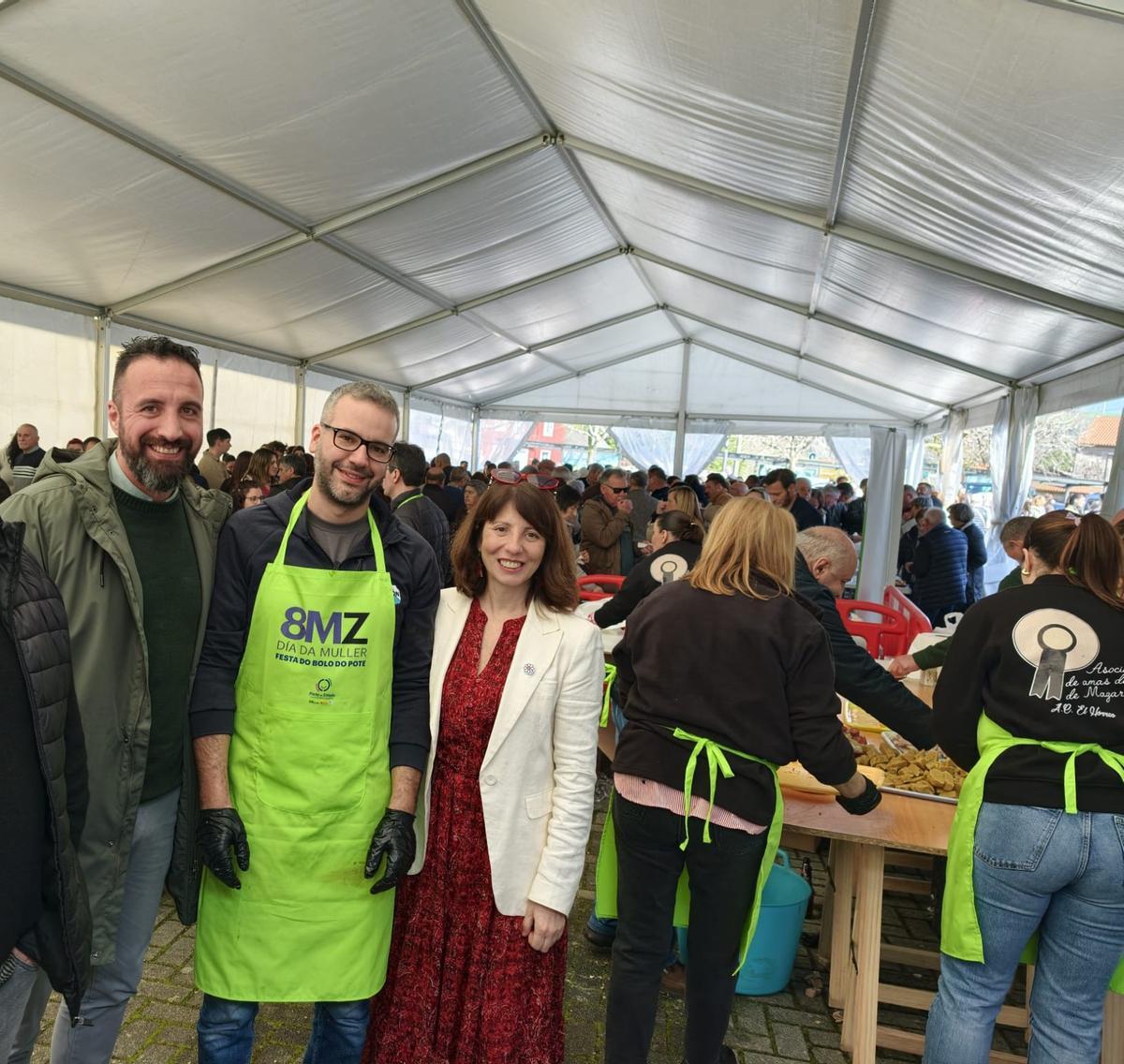 Pola esquerda, Juan José Blanco, Jorge Villar e Sol Agra.