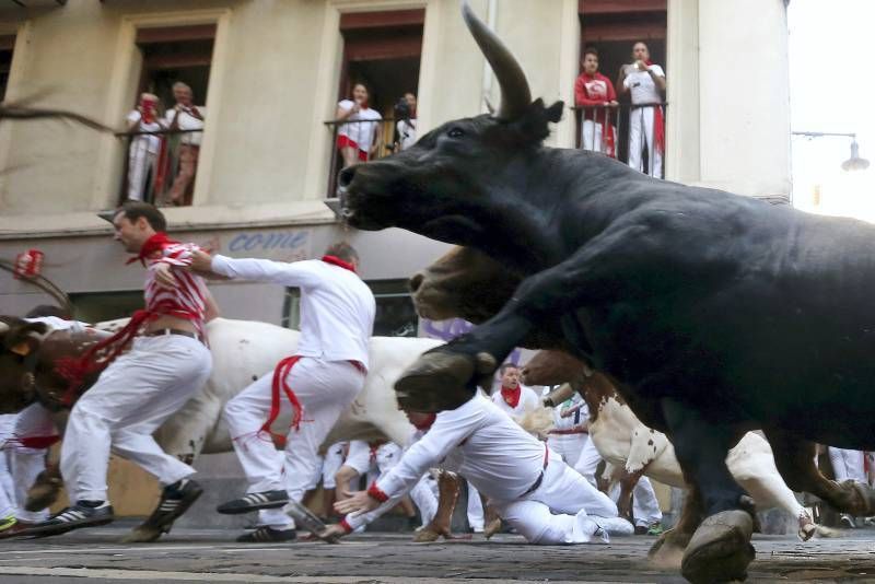 Penúltimo encierro de las fiestas de San Fermín