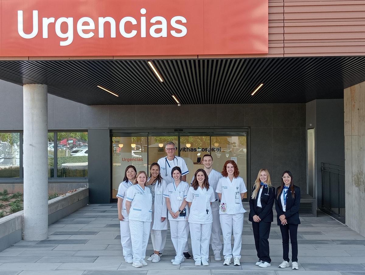 Parte del equipo de Urgencias del Hospital Vithas Valencia Turia.