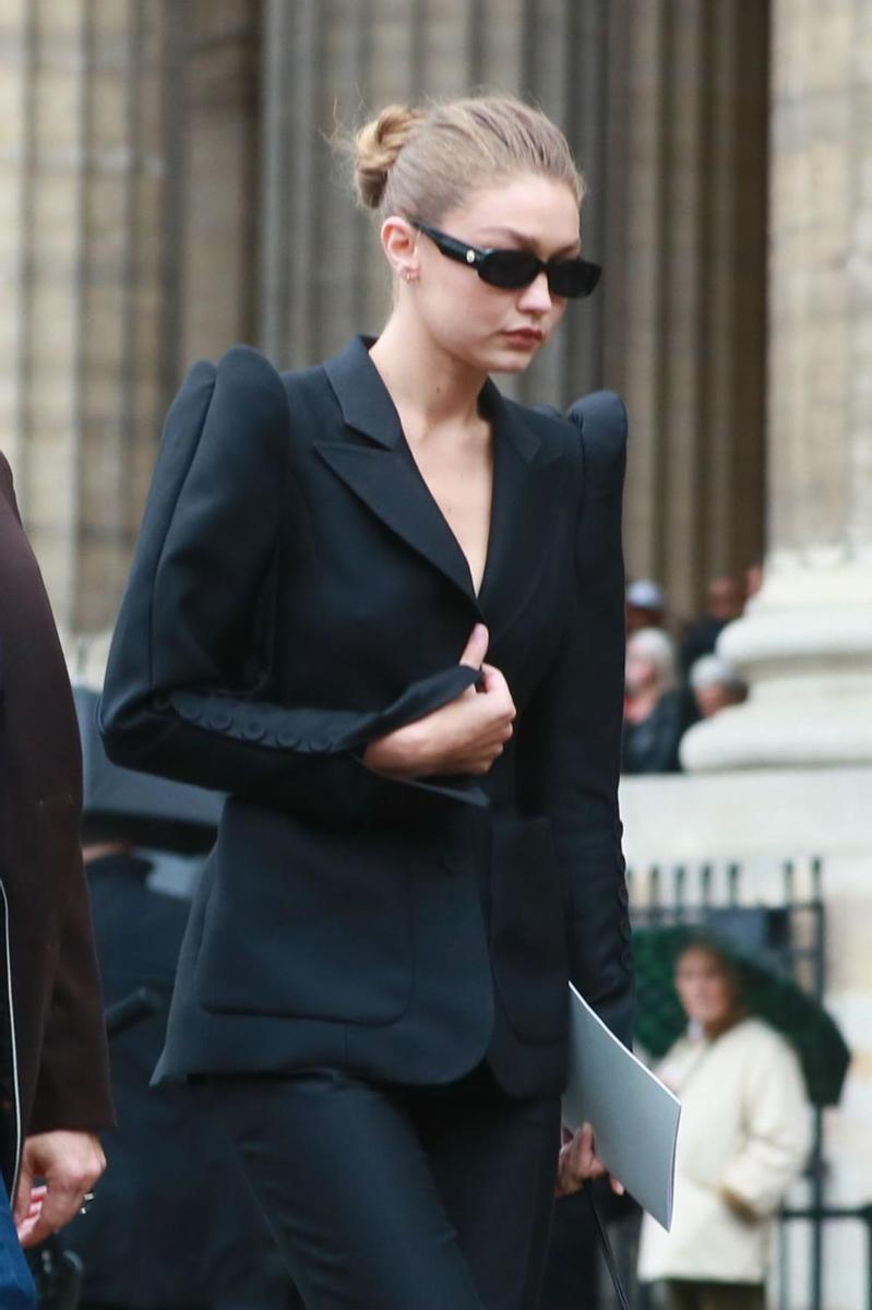 Gigi Hadid en el funeral de Peter Lindbergh