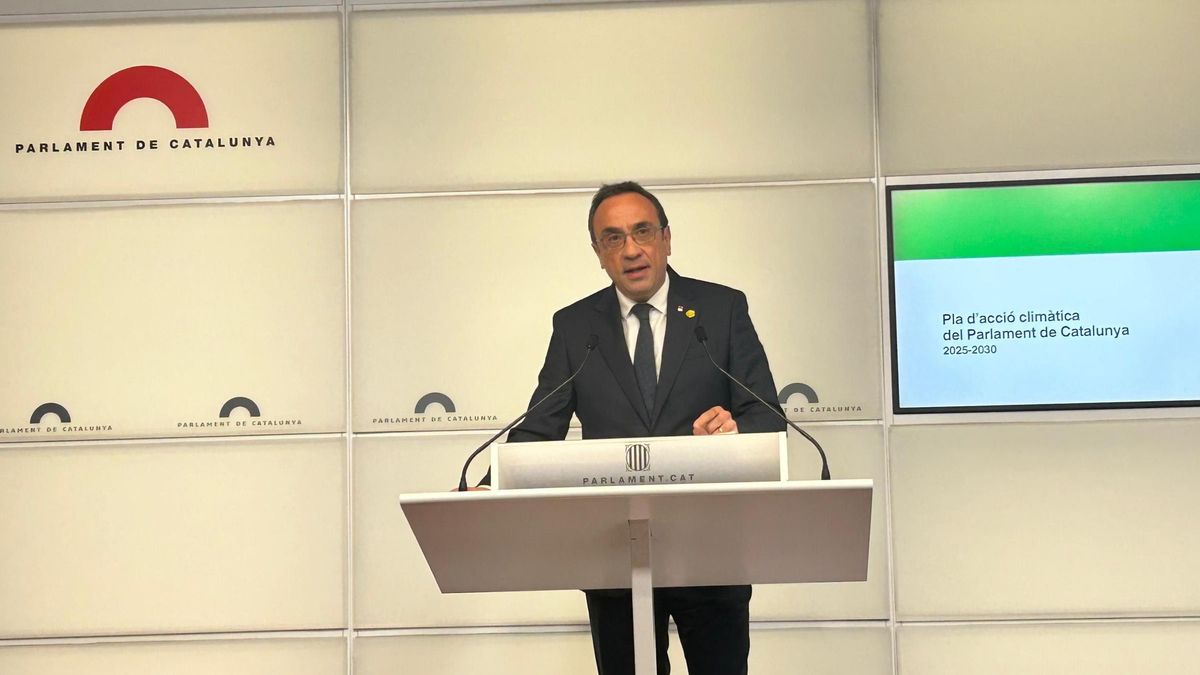 Josep Rull, presidente del Parlament, explica el Plan de Acción Climática