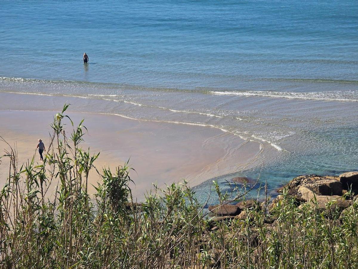 La radiante imagen que ofreció estos días la playa de A Lanzada, durante la llamativa bajamar.