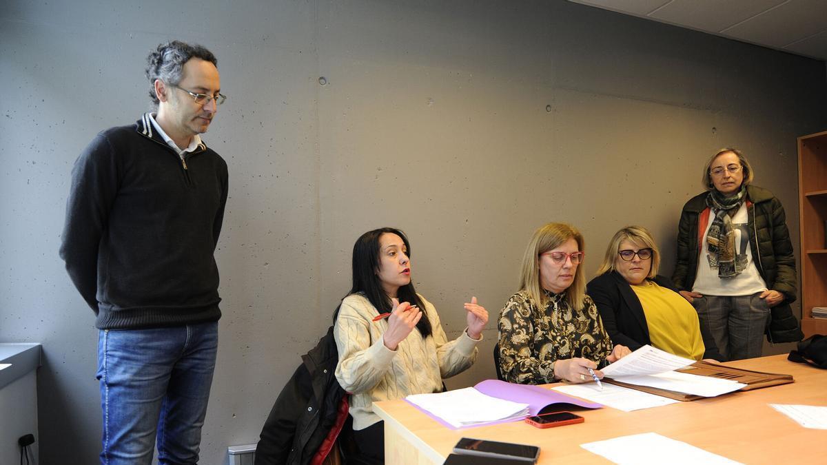 Abogados del turno de oficio de Lalín, en una rueda de prensa en 2024.