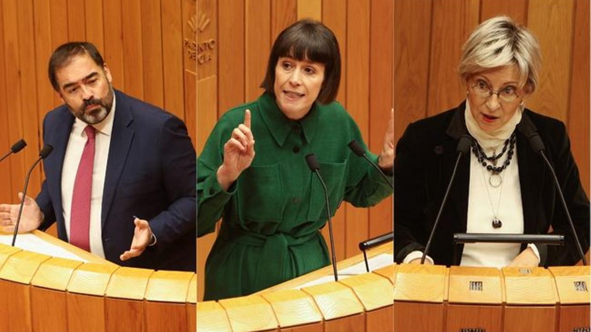 Alberto Pazos, Ana Pontón e Silvia Longueira.
