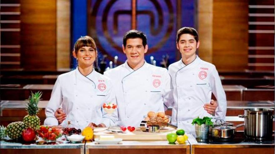 Los tres finalistas de &#039;MasterChef&#039;.