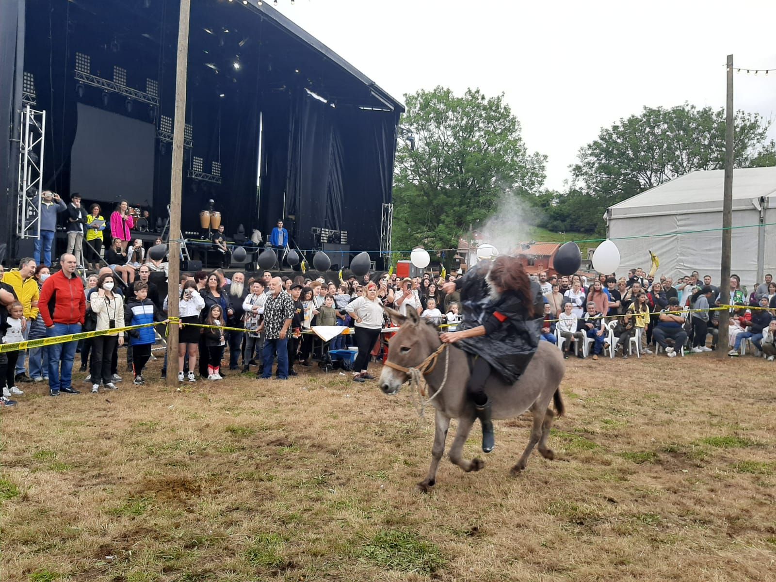 Collao, la competición más bestial: ocho burros disfrazados y a la carrera