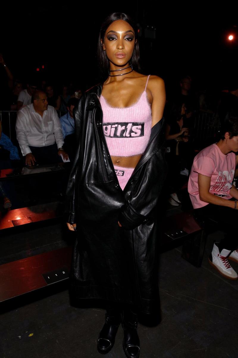 Front Row semana de la moda NY, Jourdan Dunn en Alexander Wang