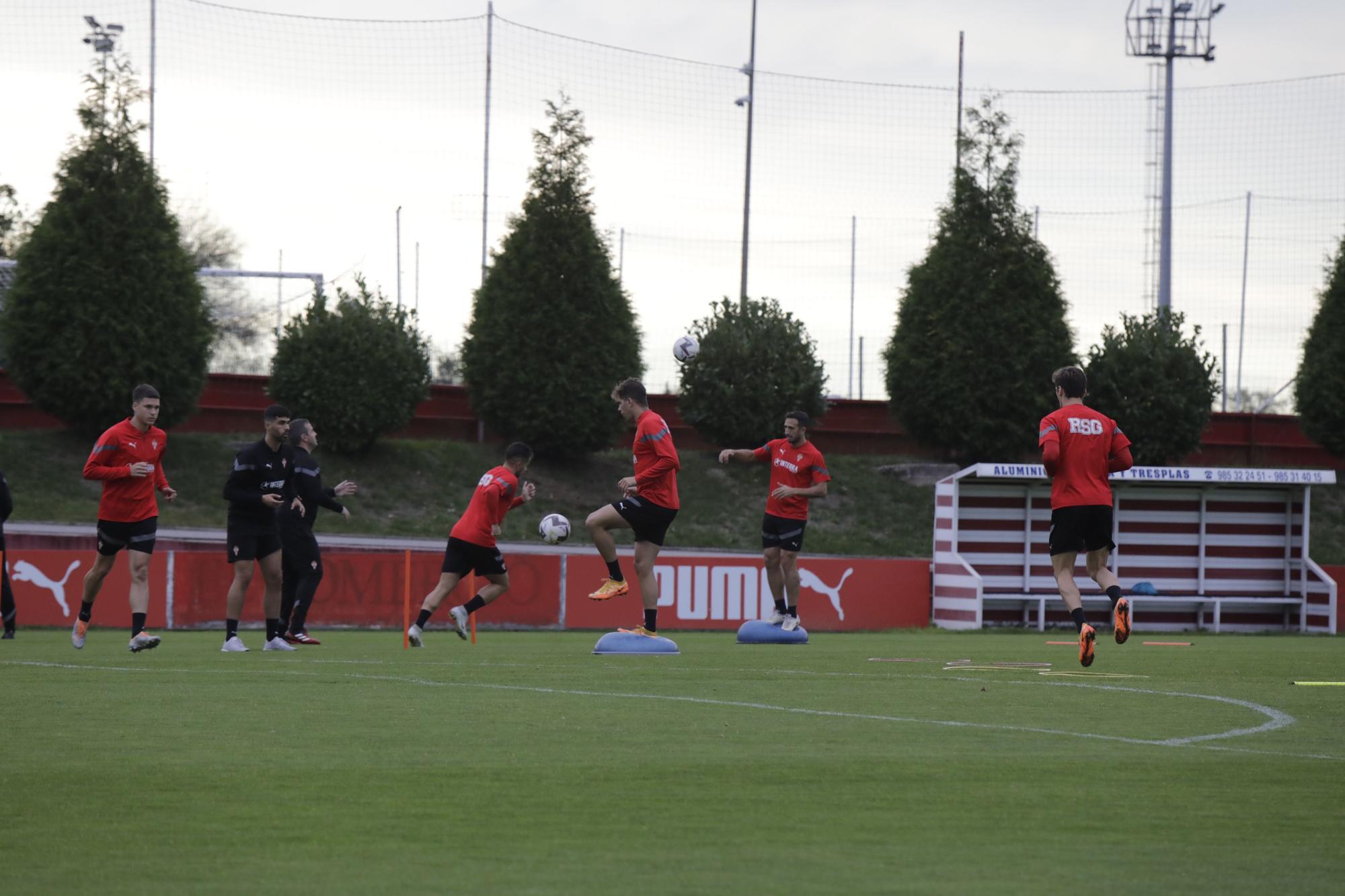 En imágenes: Entrenamiento del Sporting en Mareo