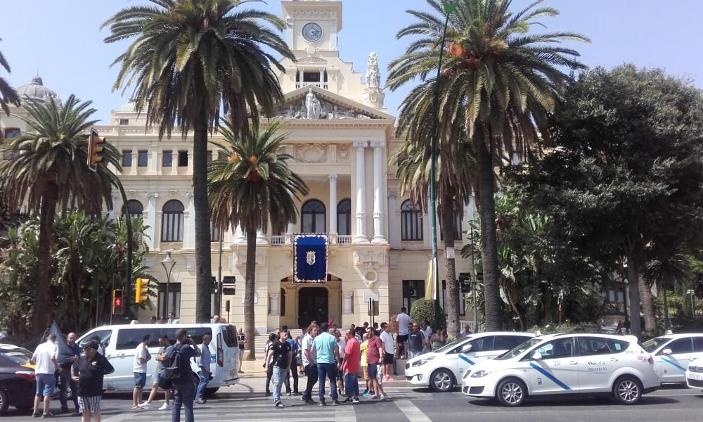 Manifestación de taxistas en contra de Cabify.