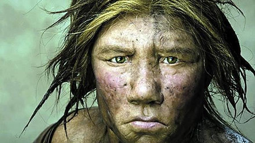 Recreación del rostro de un neandertal.