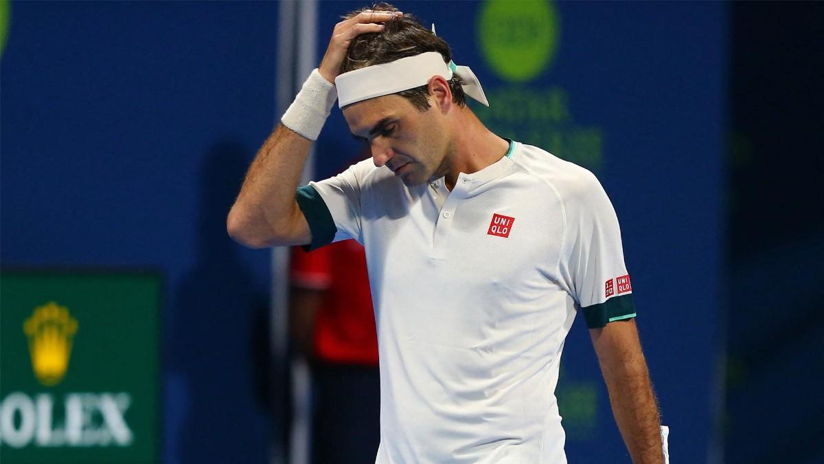 Roger Federer, durante el torneo de Doha