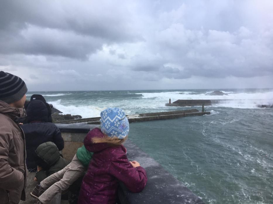 Las imágenes del temporal en Asturias