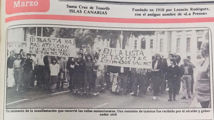 Información publicada el día posterior al entierro del taxista y a la manifestación de sus compañeros.