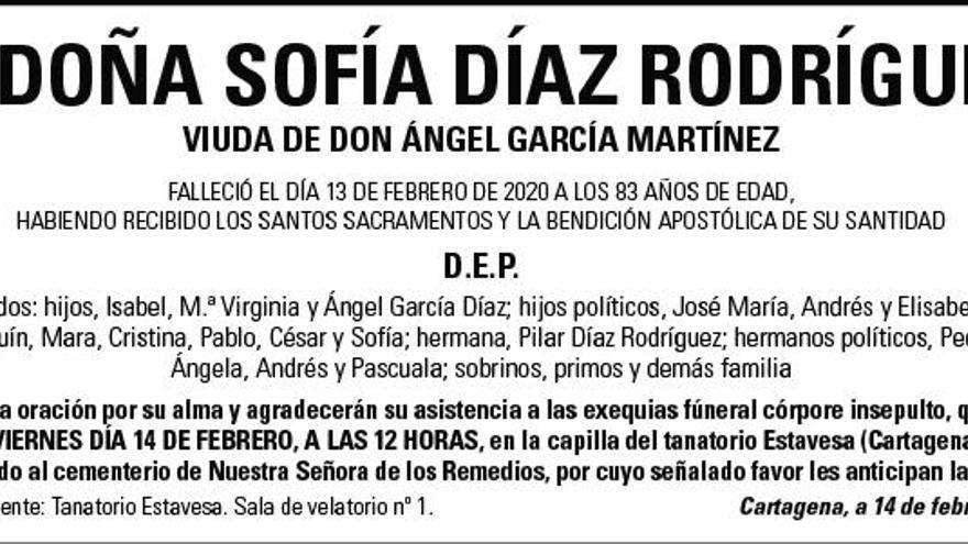 Dª Sofía Díaz Rodríguez