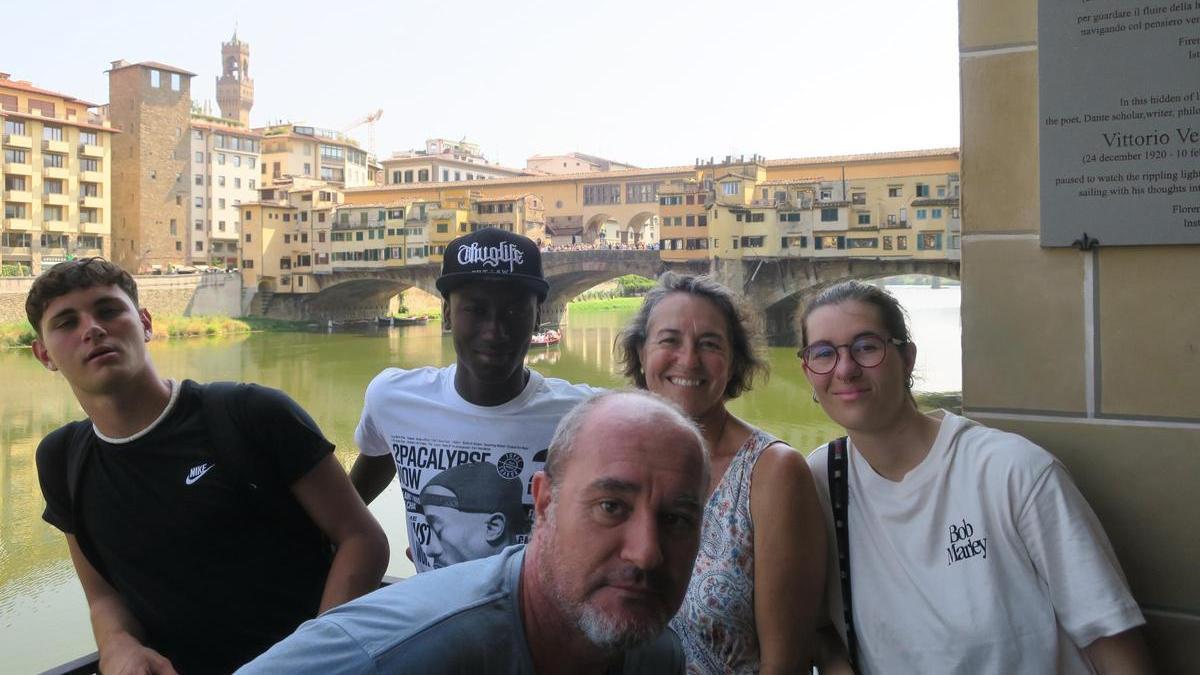 La familia Herraez Díaz durante sus vacaciones en Florencia.