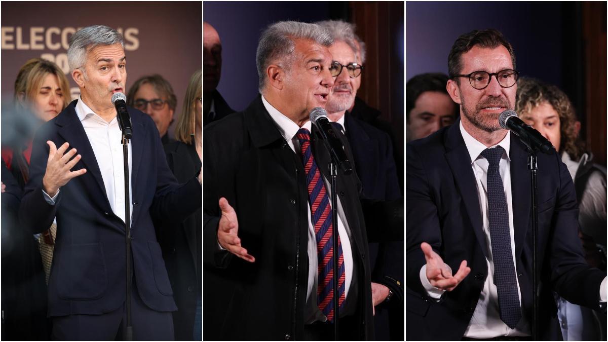 Joan Laporta, Víctor Font i Marc Círia, candidatos a las presidencia del FC Barcelona