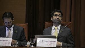 Jordi Puigneró, en la comparecencia ante el Parlament. 