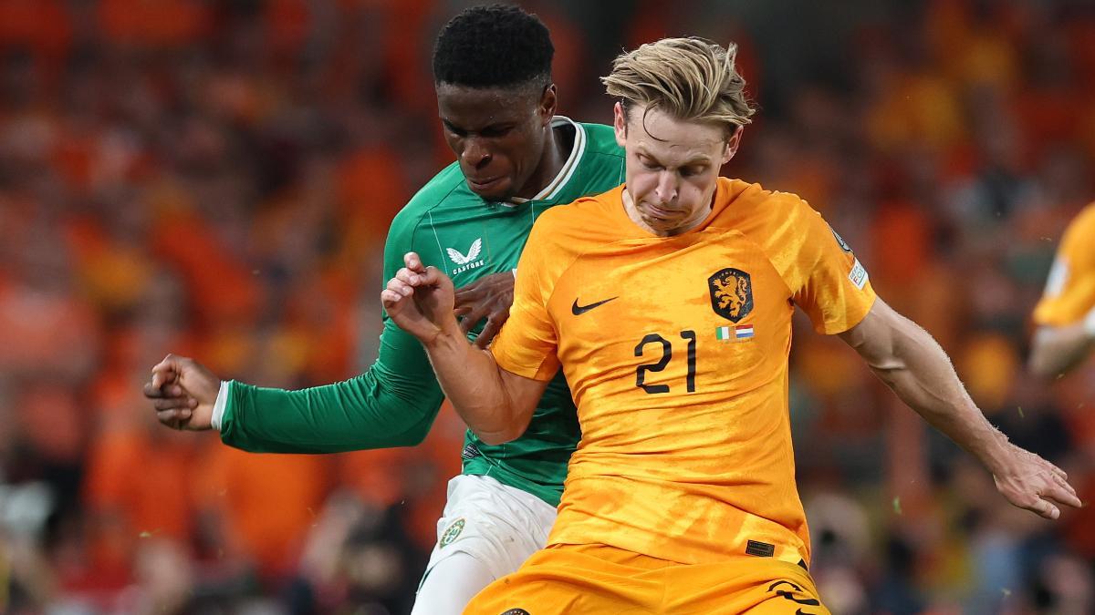 Frenkie de Jong con la camiseta de la Oranje