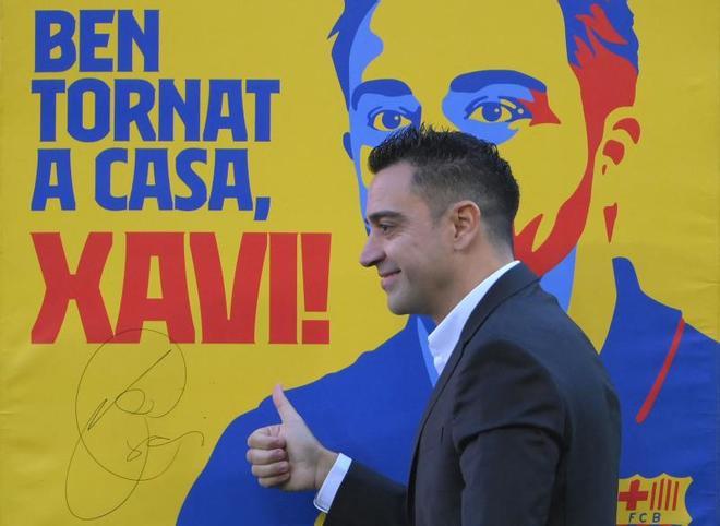 La presentación de Xavi Hernández, en imágenes