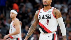 Damian Lillard, en una imagen de la temporada con Blazers