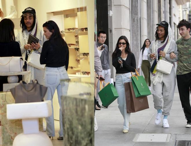 Kourtney Kardashian y Luka Sabbat, de compras por Beverly Hills